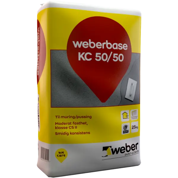 Pussmørtel kc50/50 mur 25kg s plastsekk