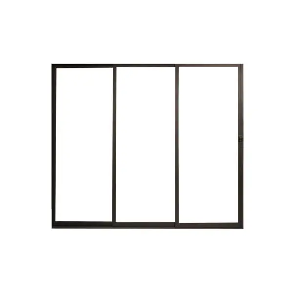 Skyvedørsett glass 270x218 sort pergola 8mm herdet glass aluramme