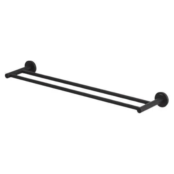 Håndklestang urban dobbel matt svart 60cm