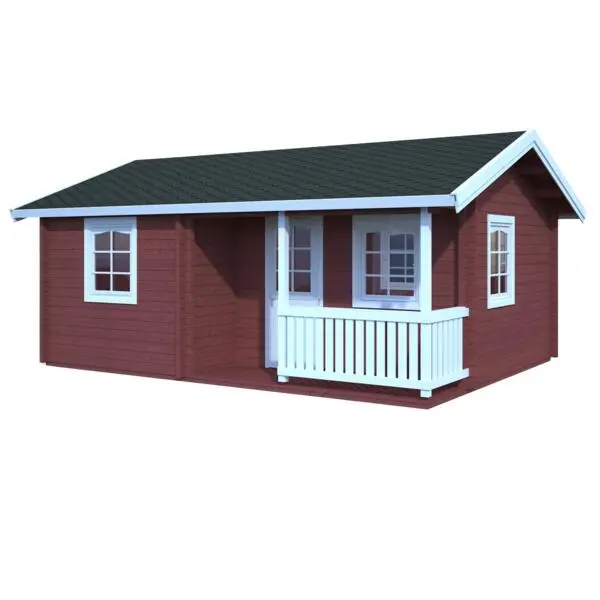 Hytte sandra 21,5+3,7 27m2+veranda 3,7m2 70 mm laft