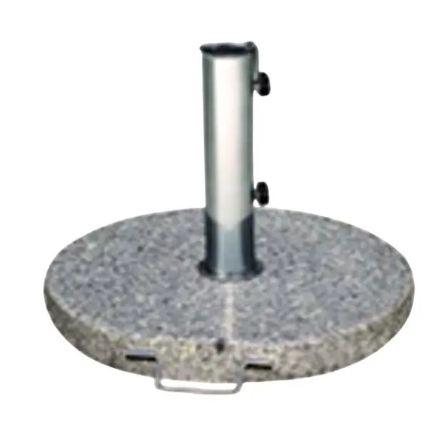 Parasollfot granitt rund 30kg med hjul