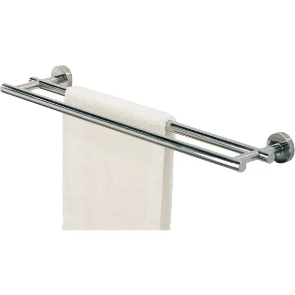 Håndklestang boston dobbel blankpolert 58x13 cm