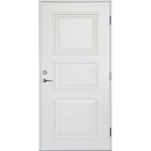 Ytterdør hardanger hvit 100x210 høyre tett
