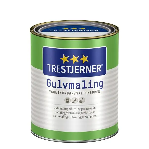 Gulvmaling blank hvit 3l