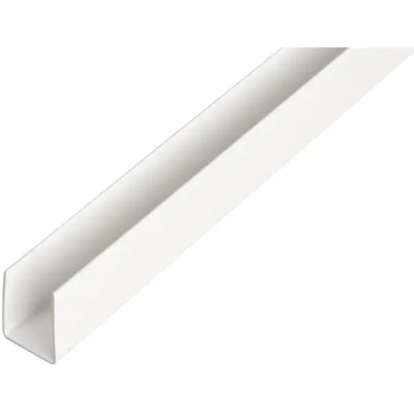 Profil u pvc hvit 10x12x10x1/2,6m