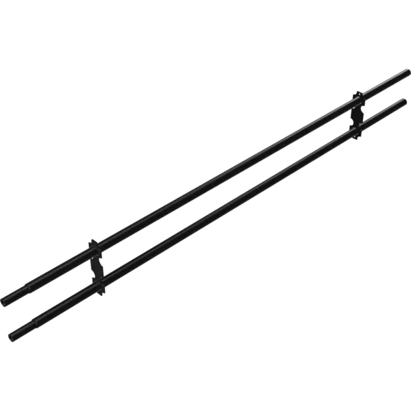 Gelender 2-rørs 1,2m sort