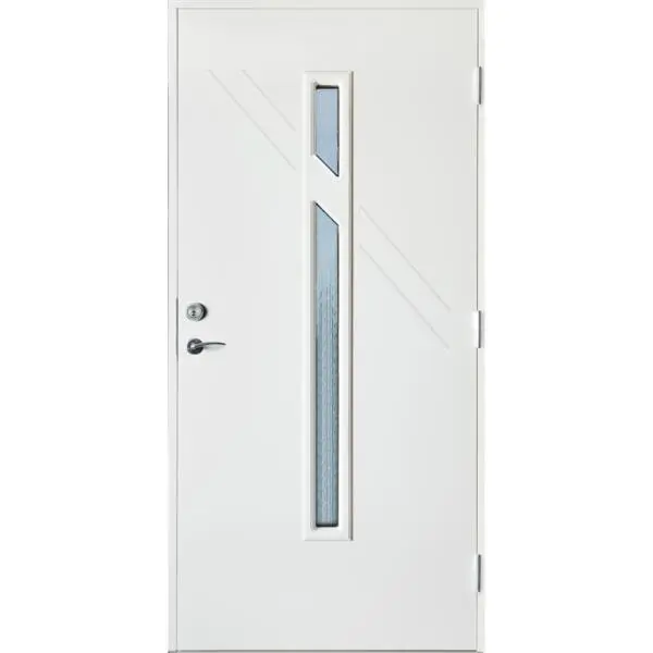 Ytterdør sotra hvit 110x200 venstre m/cotswold glass