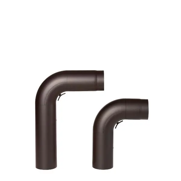 Røkrør helbøydbend sort lakk ø150 500x400