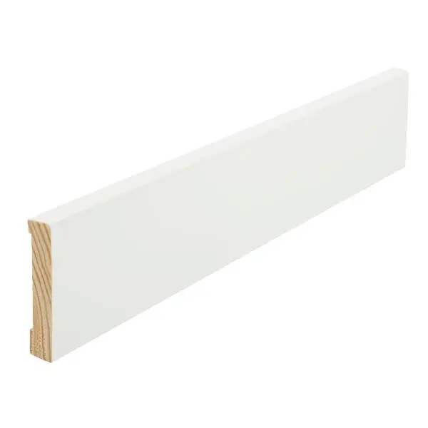 Gulvlist avrundet malt furu