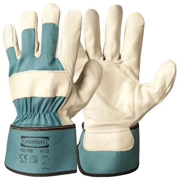 Hanske oksehud halvforet 10 103.4190-10