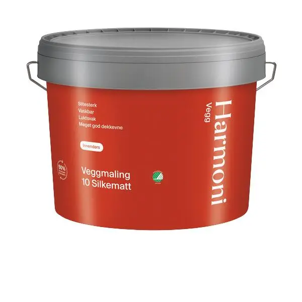 Veggmaling 10 hvit base 9l