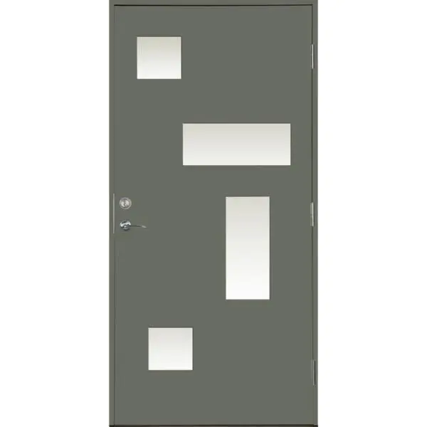 Ytterdør melsomvik 100x210 høyre jnm sotet - ncs 6508-g39y