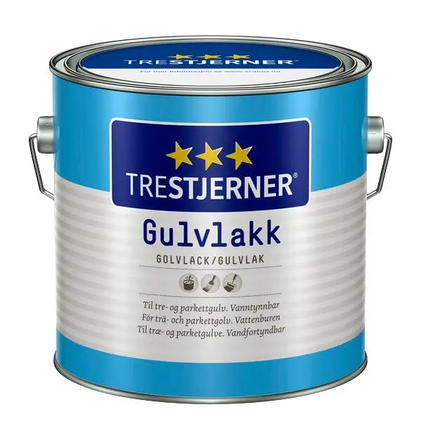 Gulvlakk vannbasert silkematt 3l