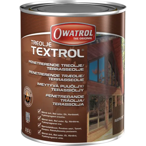 Treolje 2.5l rustikk eik textrol