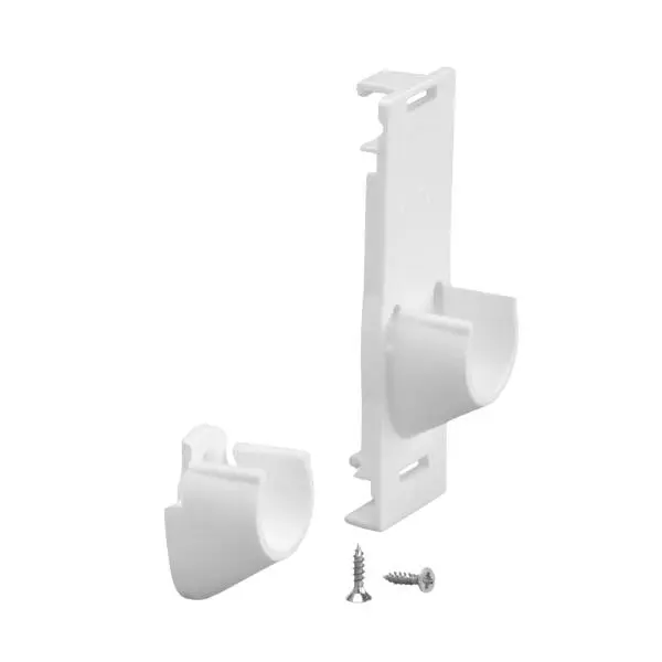 Holder til stang stativ/vegg hvit 2 stk/pk