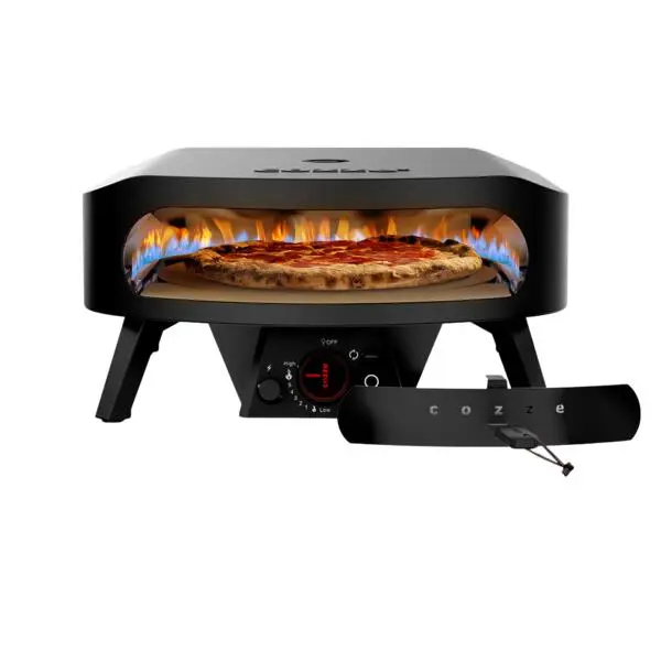 Pizzaovn cozze 17" svart utgave gass rotate 30mbar