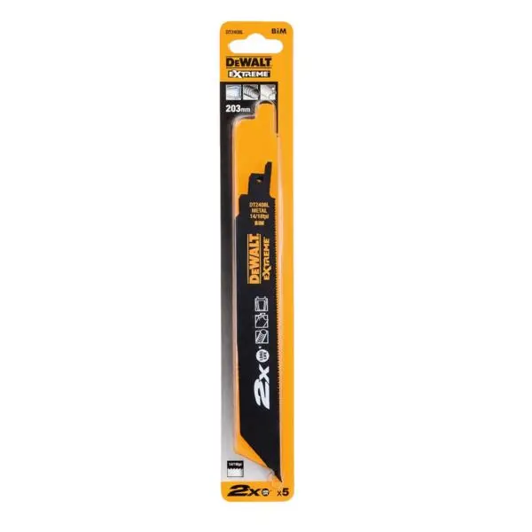 Bajonettsagblad 203mm met dt2408l dw 14/18t metall 5 pk