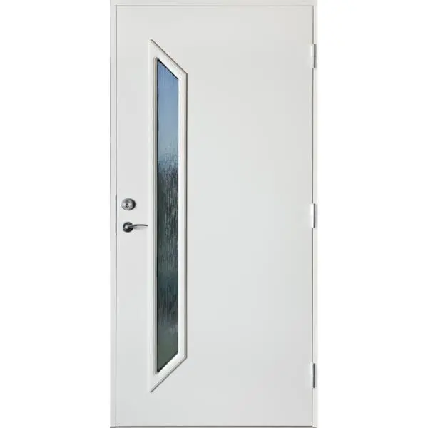 Ytterdør renate hvit 110x200 høyre m/cotswold glass