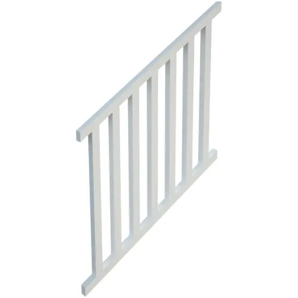 Terrasserekkverk siri for trapp hvit 1685x790mm stendere 45x45