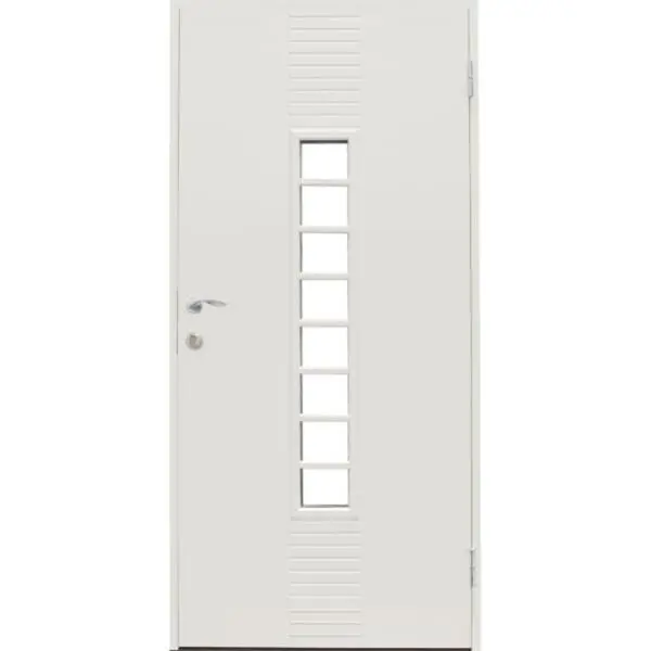 Ytterdør tradisjon 10x21h hvit ncs s0502-y klart glass