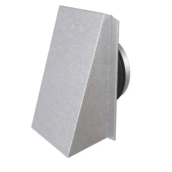Kappe med nippel stål 4x6" ø100