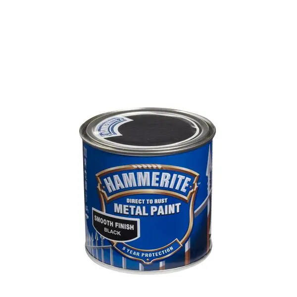 Metallmaling smooth svart 0,25l