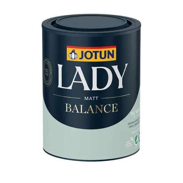Interiørmaling lady balance hvit base 0.68l
