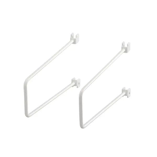 Bokstøtte 200mm for skinne hvit 2 stk/pk