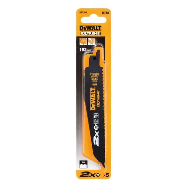 Bajonettsagblad 152mm tre dt2300l dw 5 pk extreme