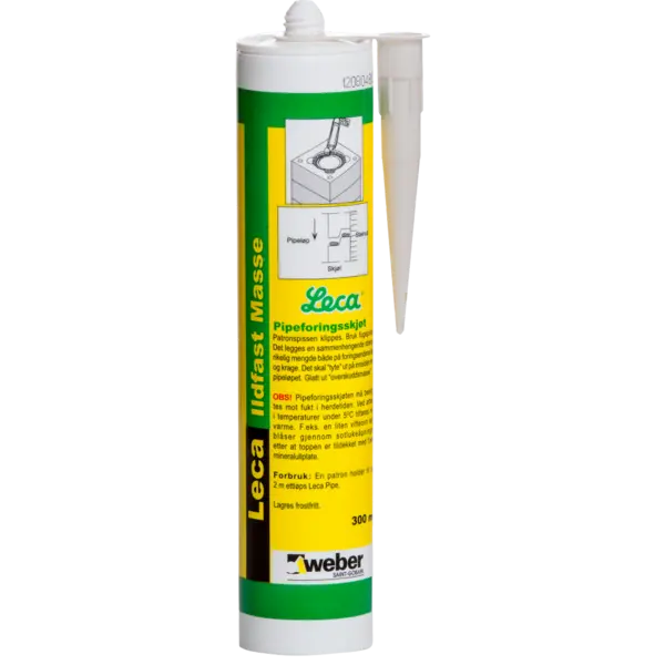 Ildfast masse 0,3l for pipe