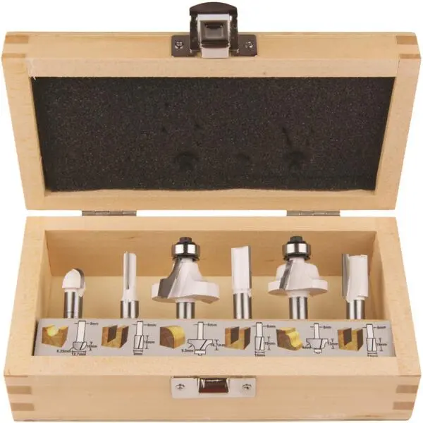 Fresesett d-53540 6-deler til overfres 8mm tange