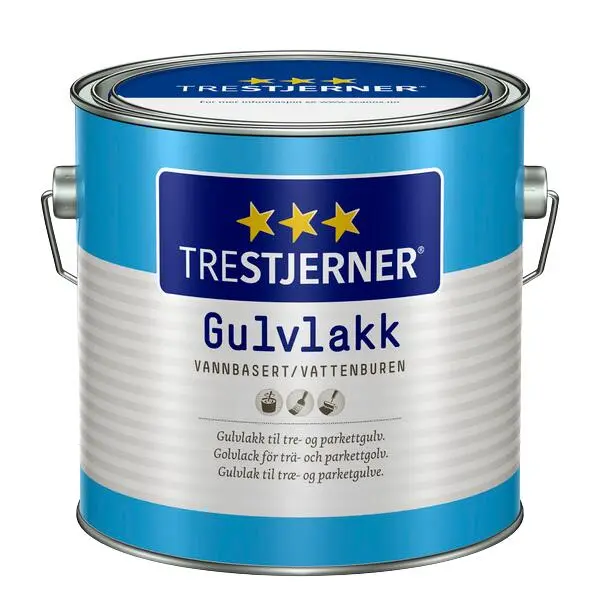 Gulvlakk vannbasert halvblank 3l