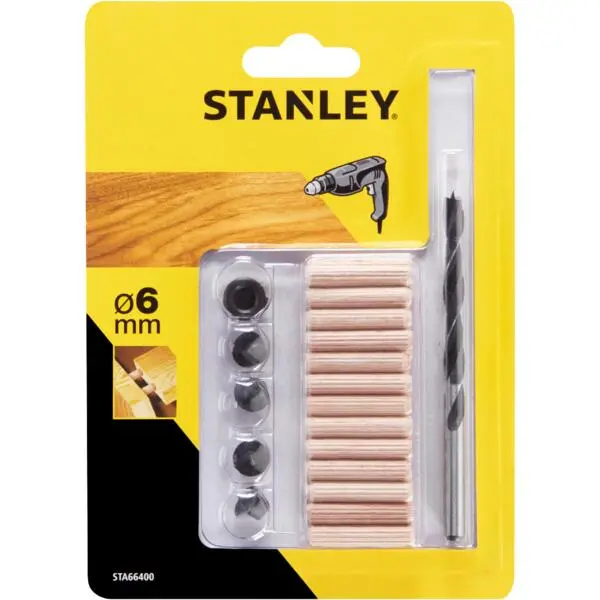 Treplugg sett 6mm sta66400 30 deler