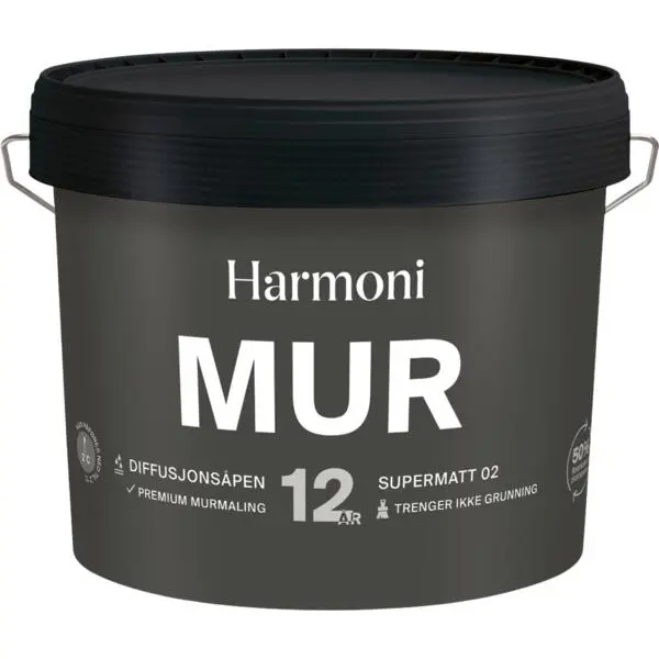 Murmaling hvit base 9l