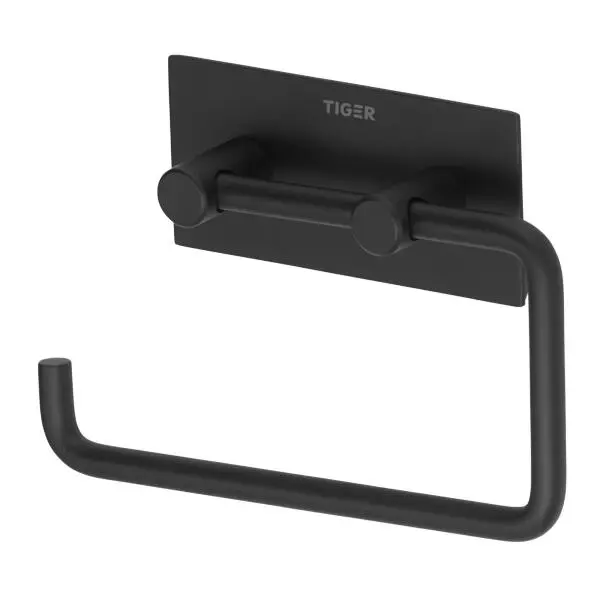 Toalettpapirholder square svart matt rustfritt stål