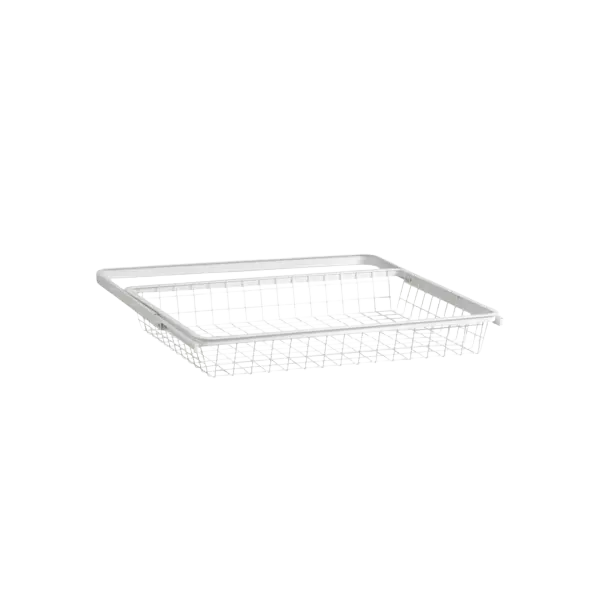 Trådkurv uttrekkbar 60/40/1 hvit 605x430x85 mm