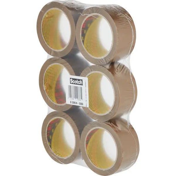 Pakketape pp 309 50x66 brun 6 ruller