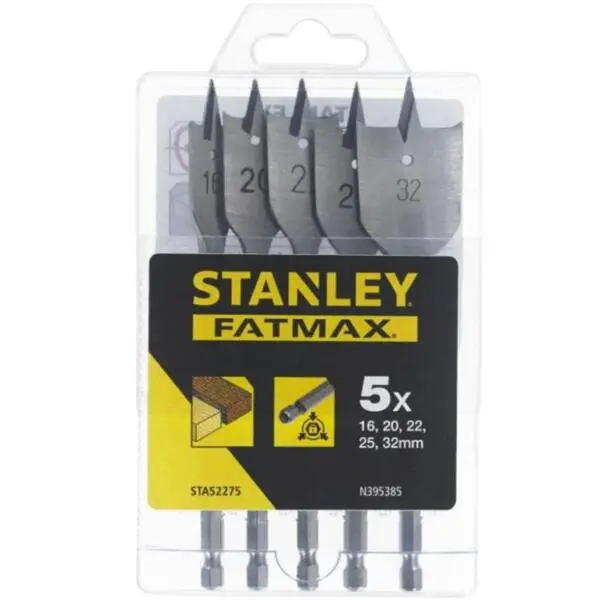 Flatbor sett fatmax 5stk sta52275 16-32mm