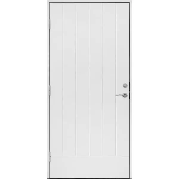 Ytterdør tradisjon tett sporfrest 90x200 venstre hvit ncs s0502-y