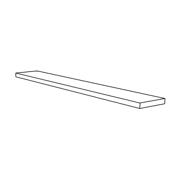 Hylle 1200x25x158 klassisk hvit malt