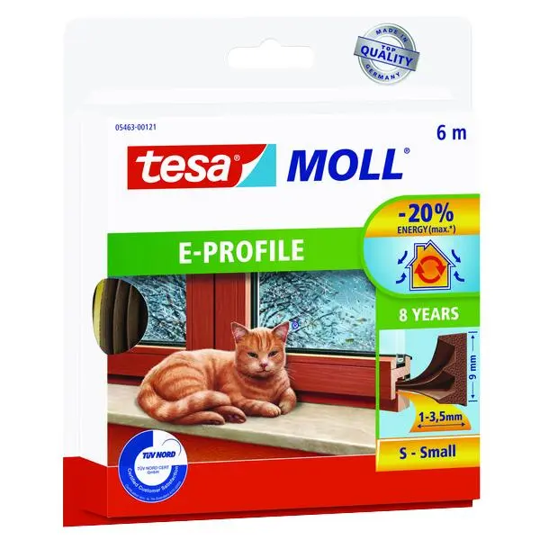 Tetningslist e-profil 5463 brun 6m