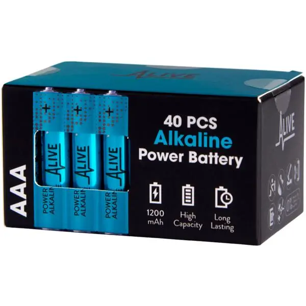 Batteri alive alka aaa 40pk