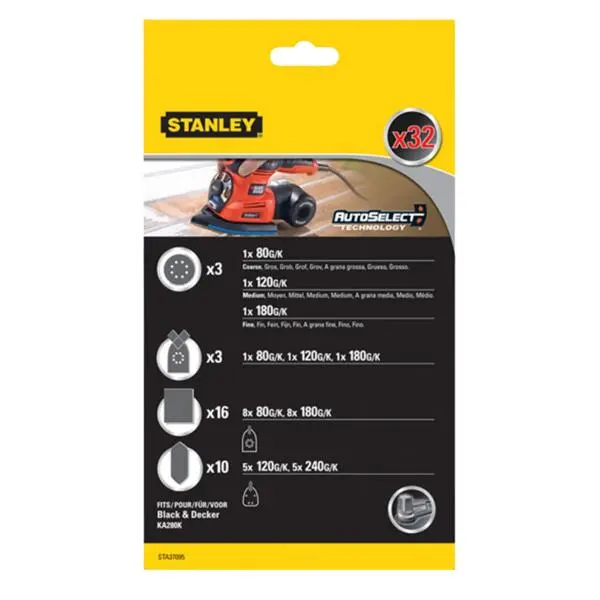 Multislipepapir ass 32stk sta37095 80, 120, 180, 240 k