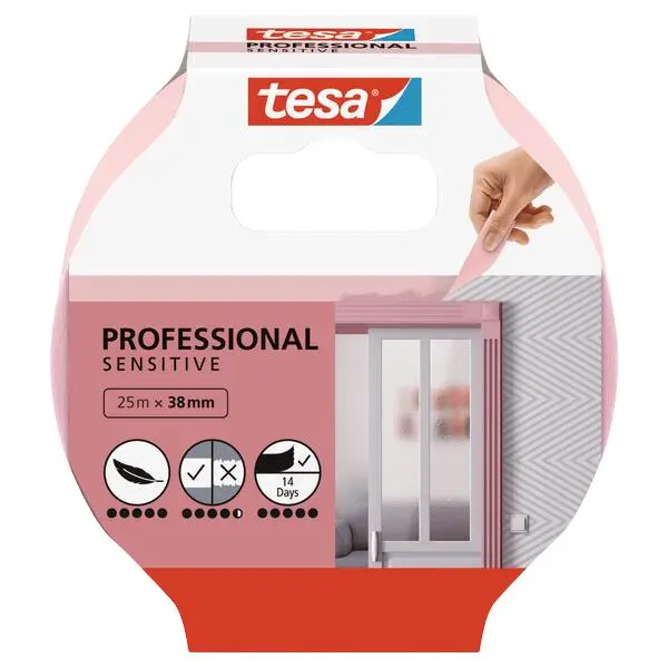 Malertape sensitive 25m x 38mm rosa professional