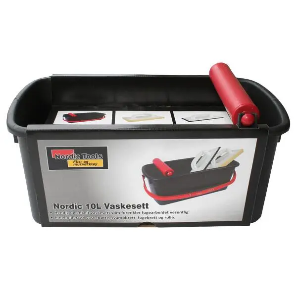 Vaske/fugesett nt 10l m/svamp og fugebrett