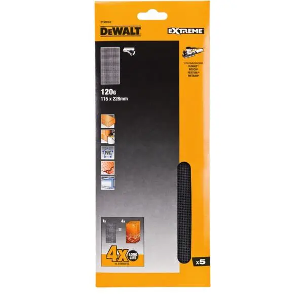 Slipepapir mesh 1/2ark 120k dtm8552 mesh nett 115x228mm 5pk