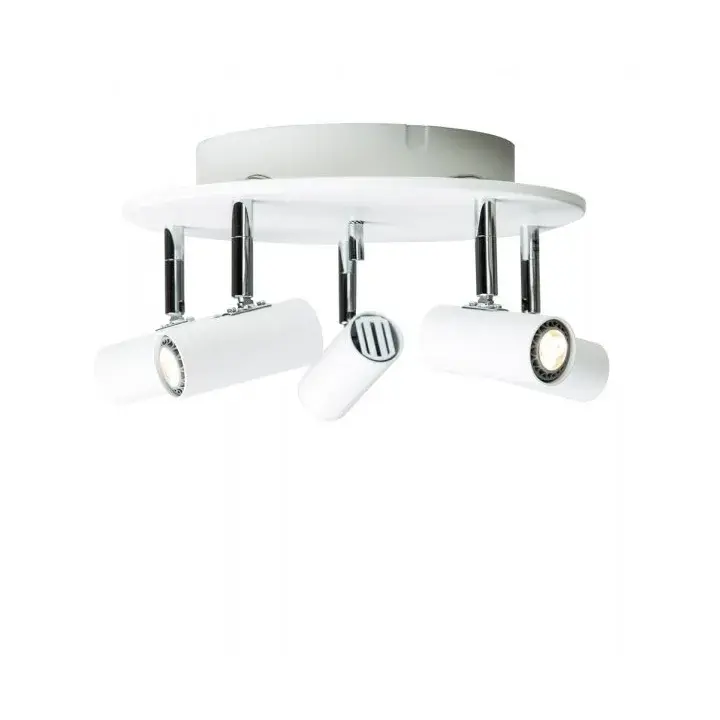 Cato 5-spotlight rundell Ø24 cm, Hvit