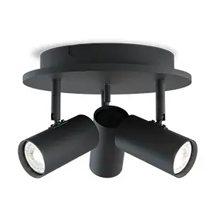 Tyson 3-spotlight Ø25 cm, Svart