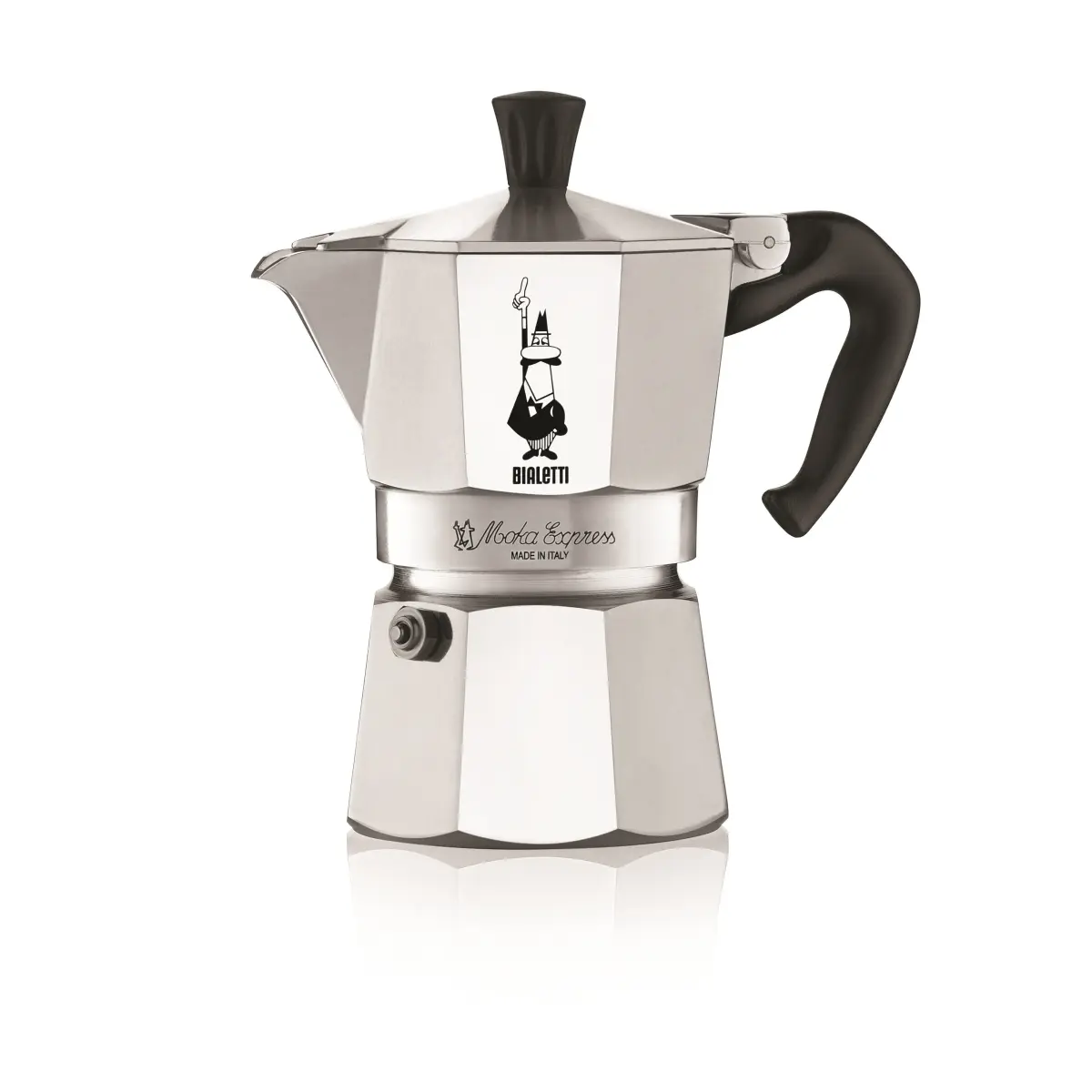 Moka espressokanne 3 kopper, Sølv