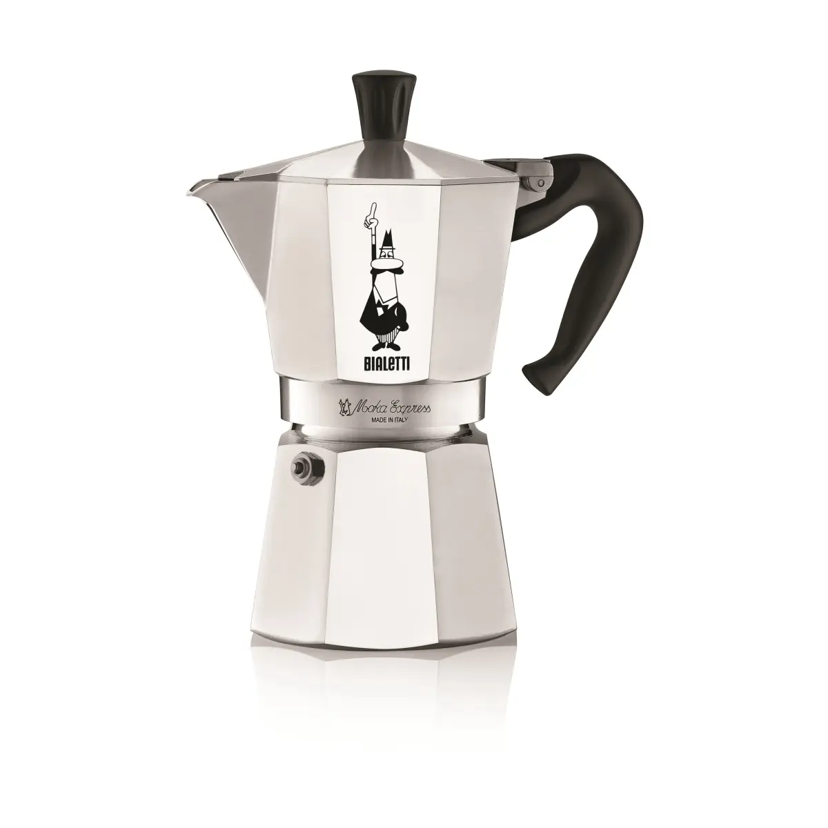 Moka espressokanne 6 kopper, Sølv